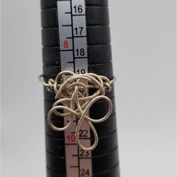 Sterling silver brutalist wire‎ knot ring size 8.5 - Picture 1 of 4